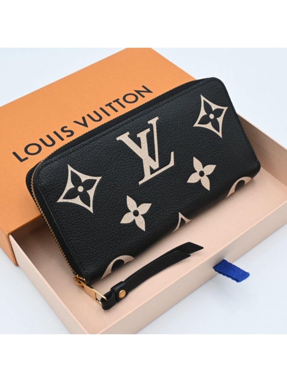 Louis Vuitton Empreinte Bicolor Zippy Wallet Black